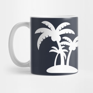 White Coconut Tree Summer Tropic Design Mug